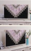 Mantel con borde bordado de brocado de alta calidad, mesa redonda pequeña, TV, lavado, cubierta para refrigerador, decoración navideña - details 5