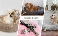 Cama redonda de felpa larga para mascotas, cama supersuave para gatos, casa para perros medianos, cálida para dormir en invierno, 40-90cm - details 5