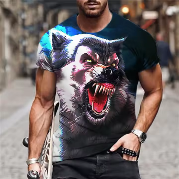2025 Camisetas de Manga Corta y Larga para Hombre 3D Moda Popular Elemento de Hongo Ropa para Impresión Color Belleza Ropa - 1