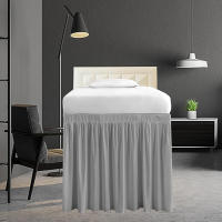 Falda de cama de fibra química para dormitorio, cortina única y decoración de habitación, hace que el dormitorio sea más hermoso - details 4