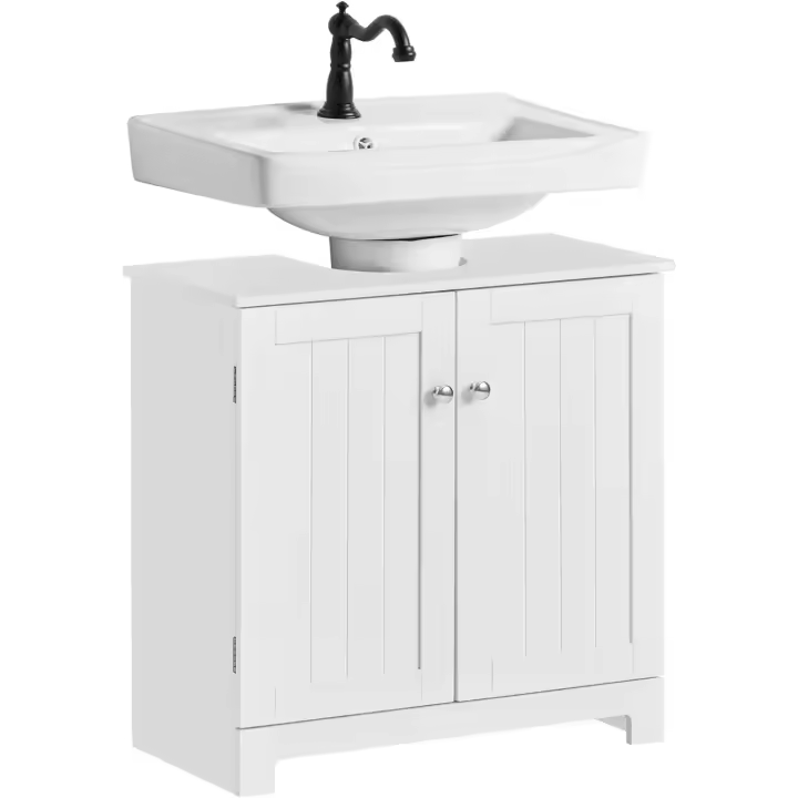para Debajo del Lavabo Suelo con 1 Estante y 2 Puertas 60 x 30 x 60 cm - 1