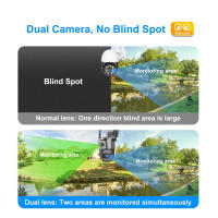 Cámara de Vigilancia Inteligente HD Inalámbrica y Impermeable Monitor de Doble Pantalla para Hogar al Aire Libre Cable de Alimentación Cordado - details 3