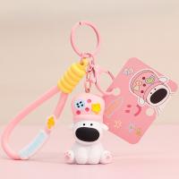 LLavero de perro pequeño de resina, decoración de bolsa antipérdida, colgante de llave de Animal para perro, baratija, llavero de perro de dibujos animados de corazón para niña, regalos pequeños - details 1