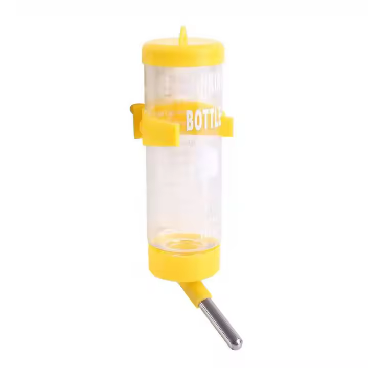 Botella de agua de plástico para conejo, ardilla, conejillo de indias, cabezal para beber, alimentador para mascotas, dispensador de agua para hámster, bebedero para hámster - 1