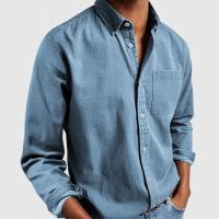 Camisa Hombre primavera-verano casual minimalista Camisa informal de otoño para hombre, camisa con cuello vuelto, a la moda, para exteriores - details 8
