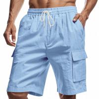 Pantalones cortos para hombre, pantalones deportivos de verano, moda para hombre, correr al aire libre, pantalones con cordón de secado rápido, pantalones cortos de entrenamiento con bolsillo grande para Fitness - details 2