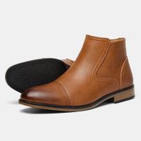 Botas para hombres Botas de cuero cómodas de tobillo de marca de moda para hombres - details 15