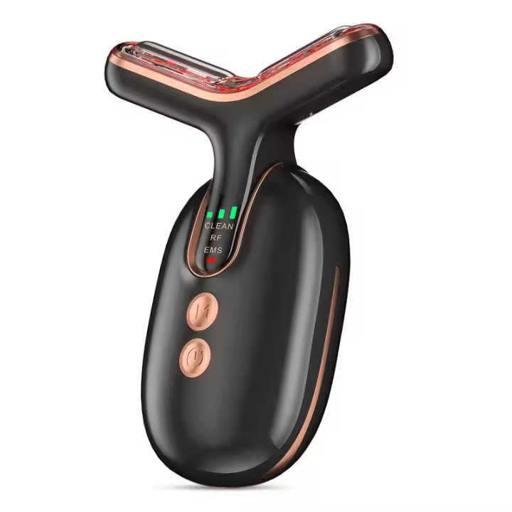 Dispositivo de Belleza EMS Microcorriente LED Fotón para Levantamiento Facial Vibración Masaje Cuerpo Cuello Reductor de Arrugas y Doble Mentón - 1
