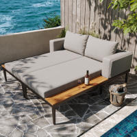 Cama de Patio Impermeable Multifuncional Doble Sofá de Deporte al Aire Libre con Estantes - details 9