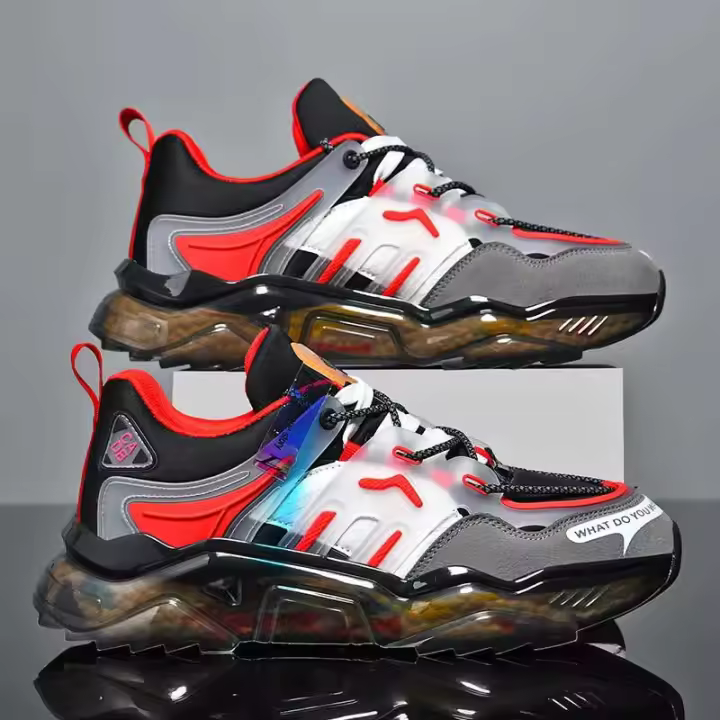 2024 Zapatos deportivos para correr de diseñador para hombre, parte inferior gruesa, cojín de aire, goma, verano - 1