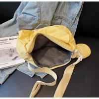 Bolso de hombro con cordón informal coreano, bolso cruzado plisado ligero de gran capacidad, bolso de viaje con cremallera de diseñador minimalista - details 14