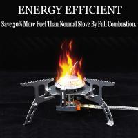 Camping Gas Stove, 3500W Portable Backpacking Stove with Piezo Ignition, Portable Burner, Camping Stove Adapter and Carrying Cas - details 8