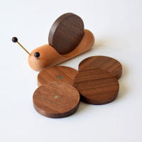 Juego de Placemats de Madera en Forma de Caracol Almohadilla de Aislamiento de Calor Plato de Té - details 2