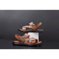 Sandalias de verano para hombre, cómodas sandalias de cuero con plataforma para exteriores, suela suave antideslizante, zapatos informales de trekking para verano, zapatos de playa para niño - details 11