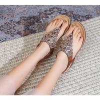Sandalias Mujer 2025 con Cristales y Plataforma |   Tira en Dedo para Verano, Diseño Elegante y Fresco para Playa y Ciudad - details 11
