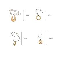 Collar con colgante geométrico en forma de U grande Punk para mujer y hombre, cadena larga ajustable de cuero con forma de herradura para suéter, collares, joyería - details 1