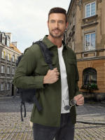 MAGCOMSEN-Camisa de manga larga para hombre, camisa de trabajo informal con botones y bolsillos, ligera, para senderismo y montaña - details 3