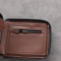 Cartera corta Retro fina para hombre, tarjetero de identificación, billetera plegable de cuero PU, tarjetero, monedero, monedero de negocios diario - details 7