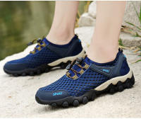 Botas de senderismo de malla para hombre, calzado deportivo de montañismo, transpirables, ligeros, antideslizantes, informales, para exteriores, verano - details 6