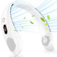 Ventilador de Cuello sin aspas, batería silenciosa Sin Aspas con LCD para Viajes, Oficina y Hogar - details 0