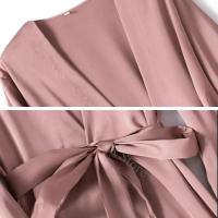 Bata de satén para mujer, lencería íntima, ropa de dormir sedosa, regalo de boda nupcial, bata de baño tipo kimono informal, camisón Sexy - details 10