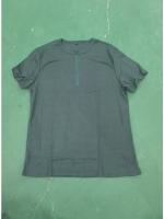 Camiseta deportiva ajustada de manga corta para hombre, estilo fitness waffle, color sólido americano. - details 4