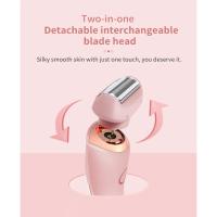Maquinillas de afeitar eléctricas para mujer, recortador de Bikini 2 en 1, afeitadoras faciales, depilación para axilas, piernas, recortador corporal para mujer, resistente al agua IPX7 - details 3