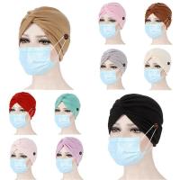 Gorro ajustable para pérdida de cabello para mujer, protección para los oídos, turbante musulmán para cáncer, gorro de quimio, pañuelo para la cabeza - details 3
