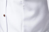 Camisa de manga larga con botones para hombre, camisa informal de negocios, Color sólido, cómoda, Social, Oficina, blusa blanca y negra, moda de otoño - details 5