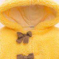 Abrigo bonito de invierno para bebé, ropa de dibujos animados con capucha de lana de piel Artificial para niño, suéter de osito de Color sólido cálido para niño - details 8