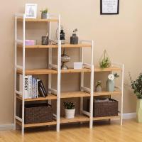Estantería de bambú con 3 niveles para baño, cocina, dormitorio, 45 x 31,5 x 80 cm, natural - details 14