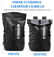 Mochila informal con tapa para hombre, mochila de gran capacidad, puede sostener baloncesto, con separación húmeda y seca - details 9