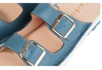 Zapatillas de cuero con cuña y plataforma para mujer, zapatillas informales - details 2