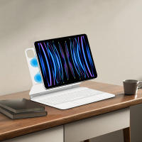 AJIUYU-Teclado mágico Español para iPad Pro, 11 pulgadas, 4, 3, 2, 2018-2022, iPad Air 5, 4, 10,9, Tableta inteligente, Teclado magnético Blanco - details 4