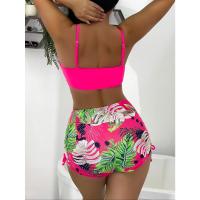 2025 Bikini traje de baño con cordón mujeres pantalones cortos de cintura alta traje de baño femenino acolchado traje de baño natación ropa de playa verano - details 51