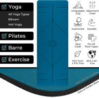 Estera de fitness para ejercicio con línea de posición antideslizante de caucho Natural, estera Tuhao de baile engrosada - details 0