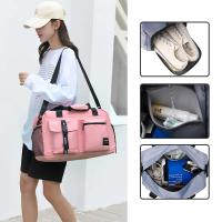 Bolso grande para Fitness, bolso deportivo para mujer, zapatos secos y húmedos, bolsillo, bandolera de un solo hombro, natación, Yoga, gimnasio, mochila de viaje - details 1