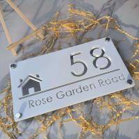 Placa de Número de Casa Moderna de Acrílico Cortado Láser Personalizado - details 4