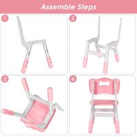 AuAg Juego de mesa multiactividad para niños de 5 piezas, escritorio de estudio para niños, juego de sillas de escritorio para niños, juego de mesa y 4 sillas para niños, altura ajustable - details 26