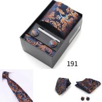 Caja de regalo de corbata para hombre con corbatas, pañuelos, gemelos, pinzas para corbata, conjuntos de 6 piezas, corbatas formales para festivales de bodas y negocios en grupo - details 30