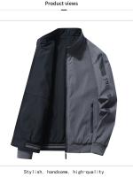 Chaqueta de Moda Casual para Hombres Cierre de Cremallera, Forro de Poliéster, A Prueba de Viento, Ligera para Deportes al Aire Libre Limpieza Seca - details 7