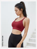 Sujetador deportivo Moving Peach para mujer, sostén de entrenamiento de impacto medio para correr, Top corto Sexy de malla, GBE - details 3