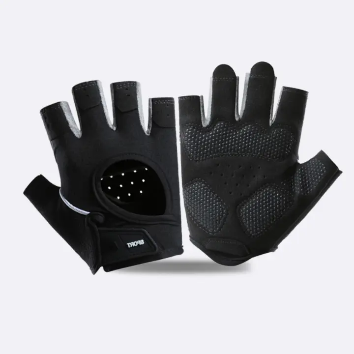 Guantes de motocicleta resistentes al desgaste, manoplas de dedo de carreras antideslizantes Vintage, guantes sin dedos de cuero de piel de cabra para hombre - 1