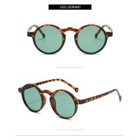 Gafas de Sol Redondas Pequeñas para Mujer Gafas de Sol Marrones de Diseñador Vintage con Montura Redonda y Remaches - details 5