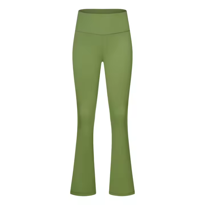 SHINBENE Pantalones de Yoga Casuales para Mujer 32" Cintura Alta de Nailon con Bolsillo Oculto Leggings con Apertura Flare para Deporte y Trabajo - 1