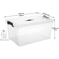 Caja de Almacenamiento de Plástico Transparente Segura y Duradera 90L*4 Diseño Apilable Resistente - details 15