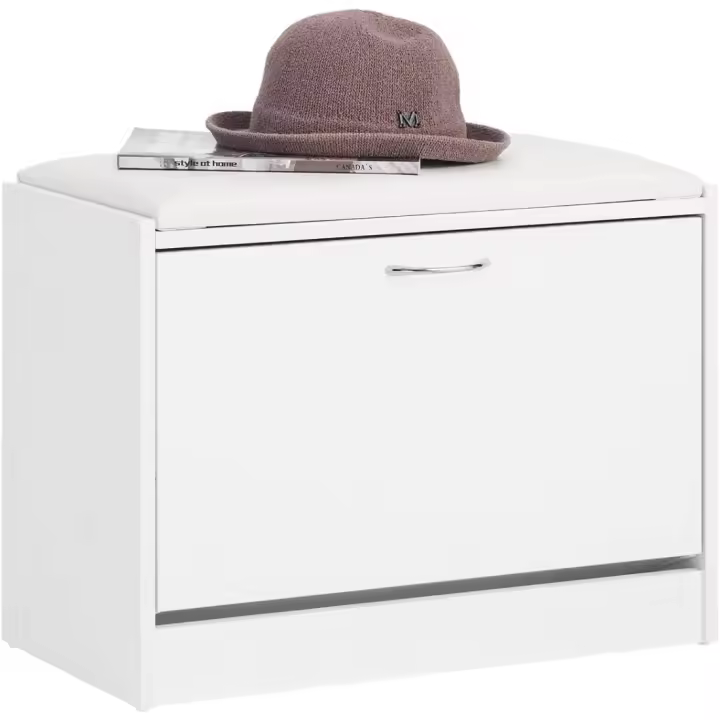 60 x 30 x 45 cm Armario Zapatero Taburete Puff Caja Banco Estantería para Zapatos Chifonier - 1
