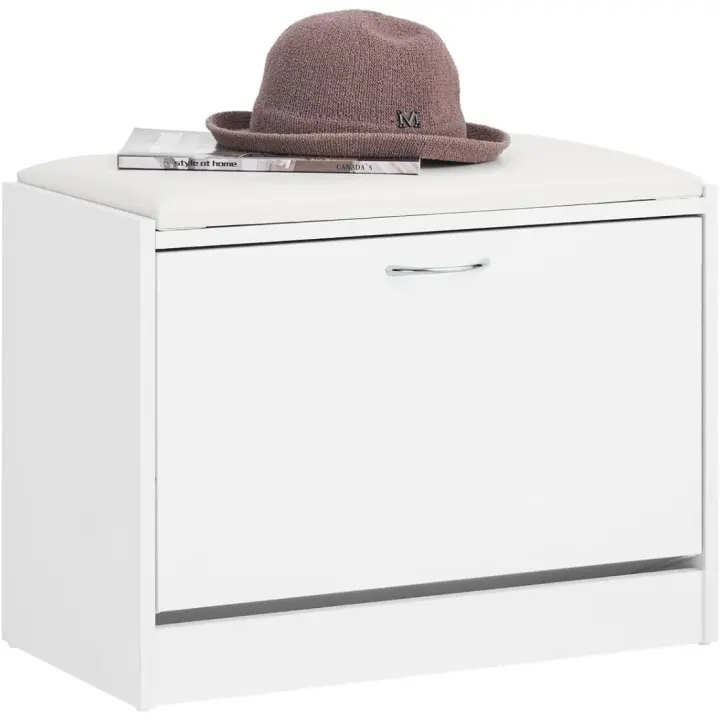 60 x 30 x 45 cm Armario Zapatero Taburete Puff Caja Banco Estantería para Zapatos Chifonier - 1