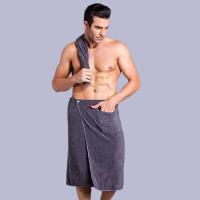 Toalla De baño con bolsillo para hombre, Toalla mágica De microfibra suave para natación, Sauna, 70x140cm - details 1