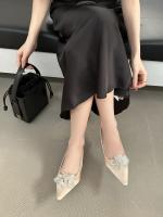 Nuevas Sandalias de Flores con Diamantes de Imitación Estilo de Hada, Viento, Tacón Grueso, Bolsa, Cabeza, Zapatos Individuales Vacíos - details 15